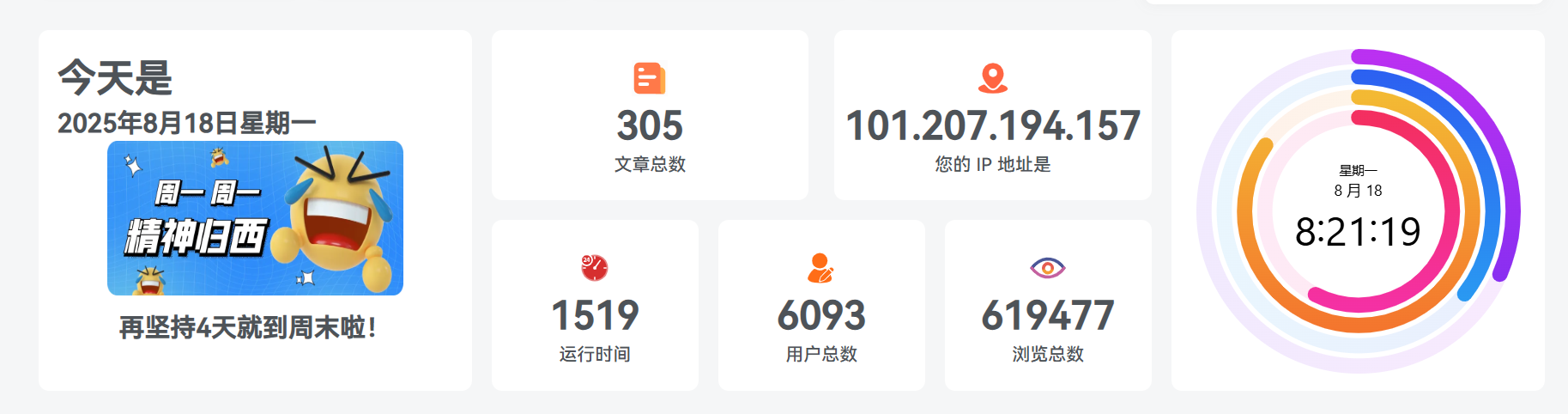 图片[1]-优雅简约之信息统计模块美化[子比教程]-淇云博客-专注于IT技术分享